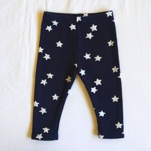 joe fresh star print navy blue warm lined leggings 6-12 months baby girl
